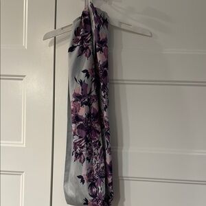 Floral Purple and Gray Women's Scarf